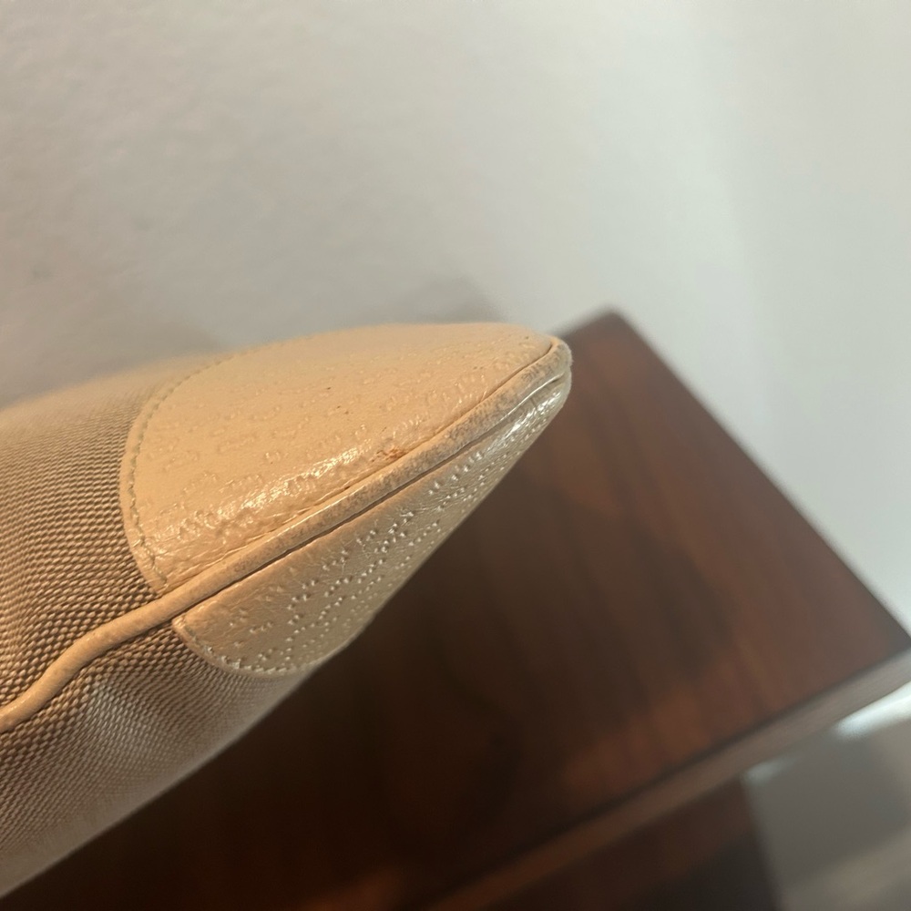 Gucci Jackie Beige Canvas Shoulder Bag with Bamboo Handle with COA - Picture 5 of 15